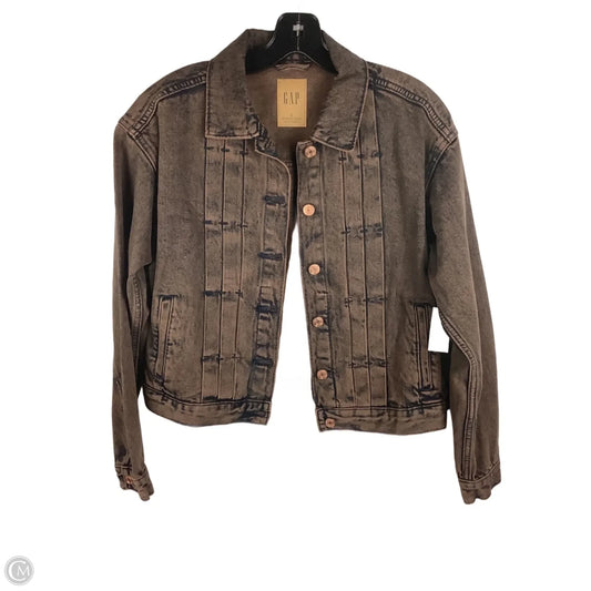 Jacket Denim By Gap In Brown, Size: S