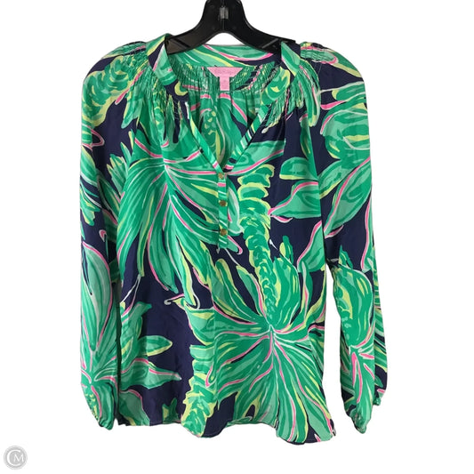 Top Long Sleeve Designer By Lilly Pulitzer In Green, Size: Xs