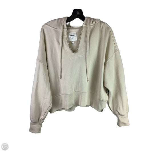 Sweatshirt Hoodie By Aerie In Cream, Size: M