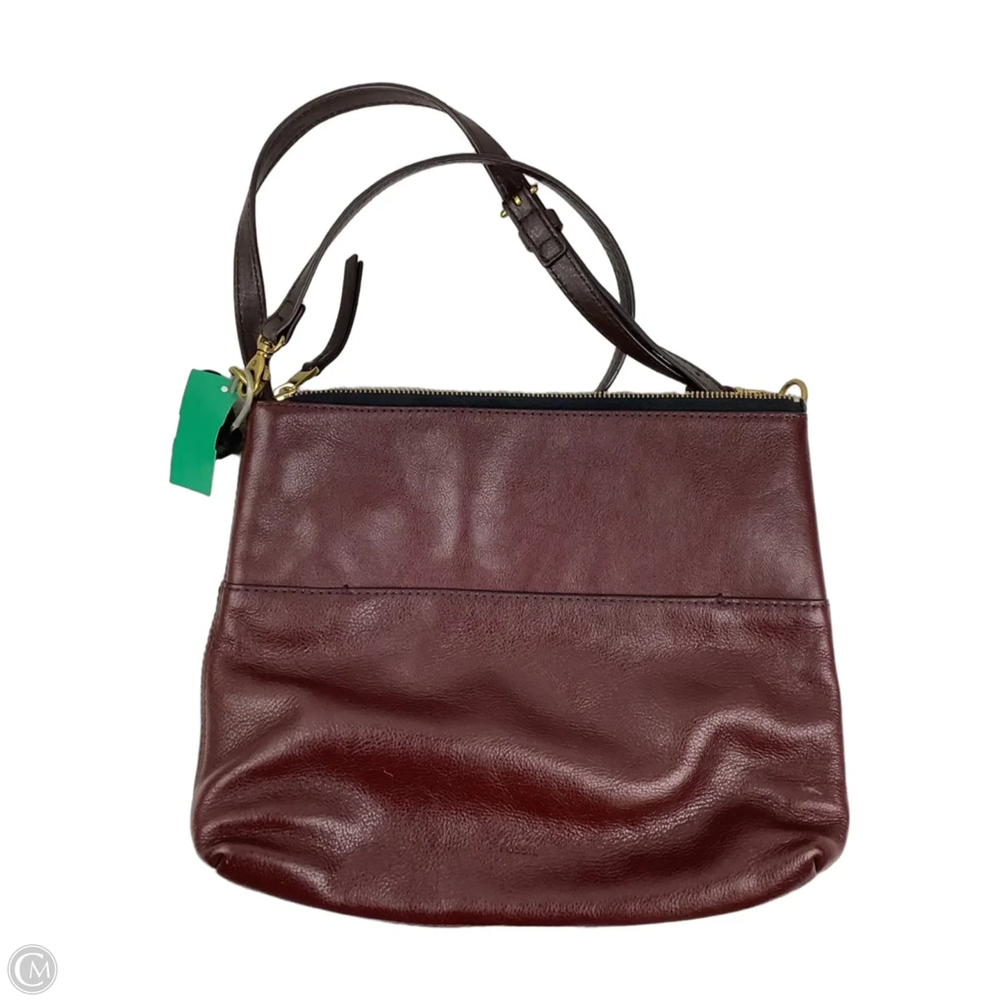 Crossbody Leather By Fossil, Size: Medium