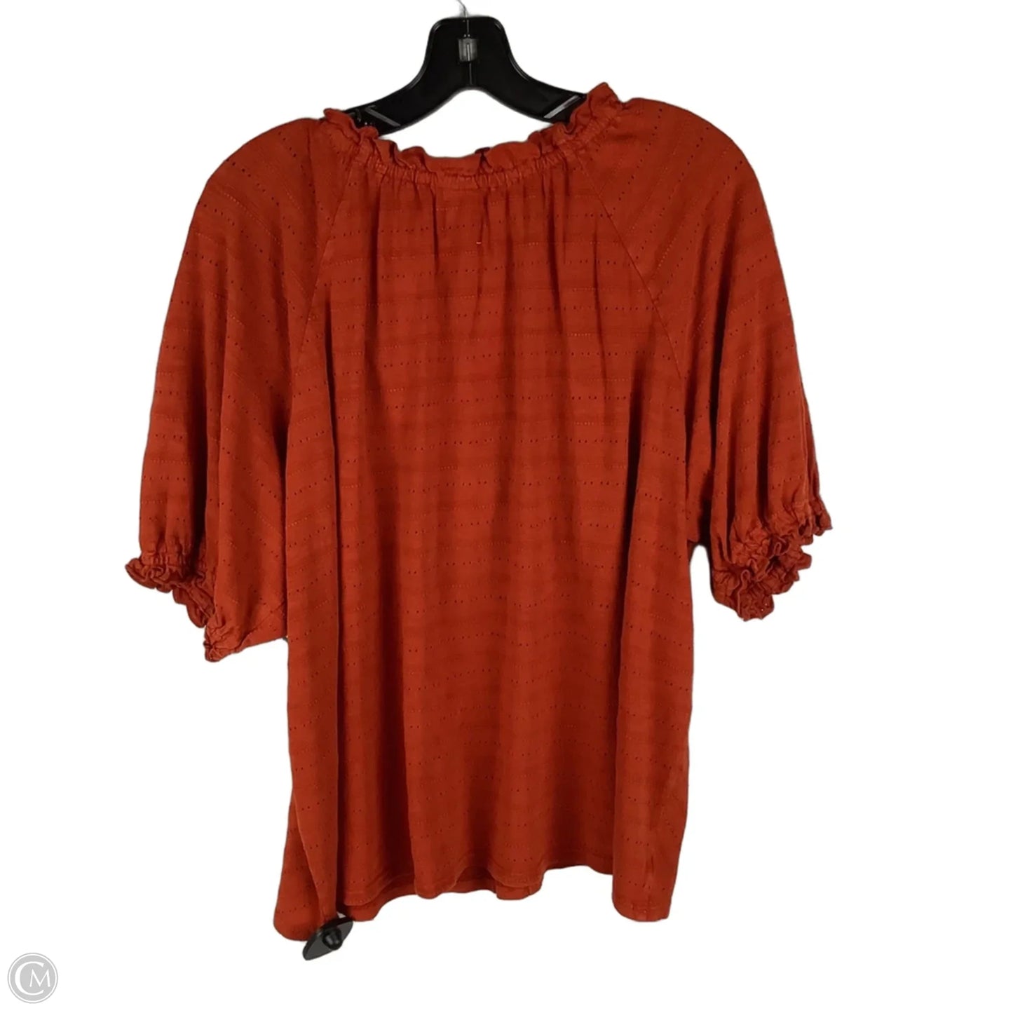 Top Short Sleeve By Wonderly In Orange, Size: Xlp