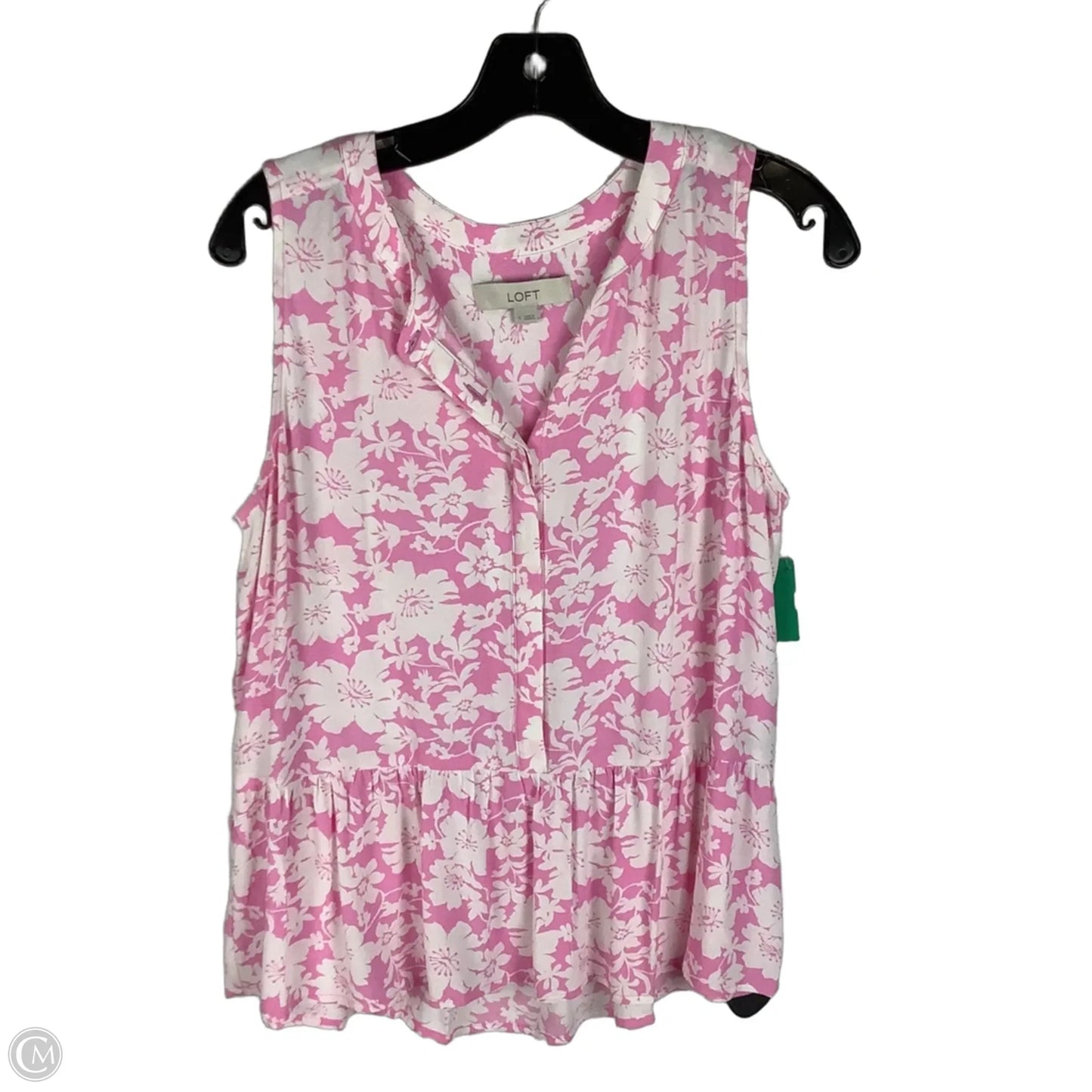 Top Sleeveless By Loft In Pink, Size: S