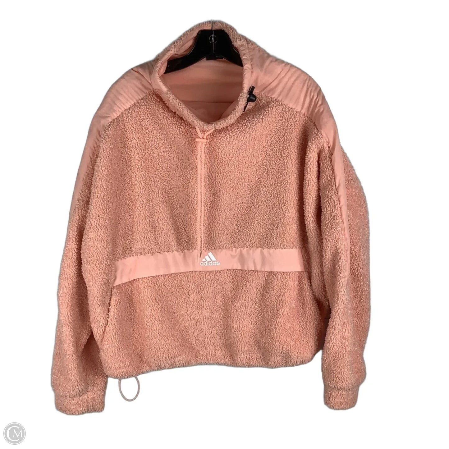 Jacket Fleece By Adidas In Pink, Size: L