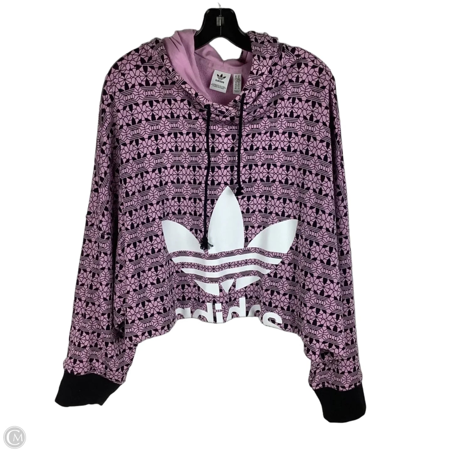 Athletic Sweatshirt Hoodie By Adidas In Purple, Size: Xl