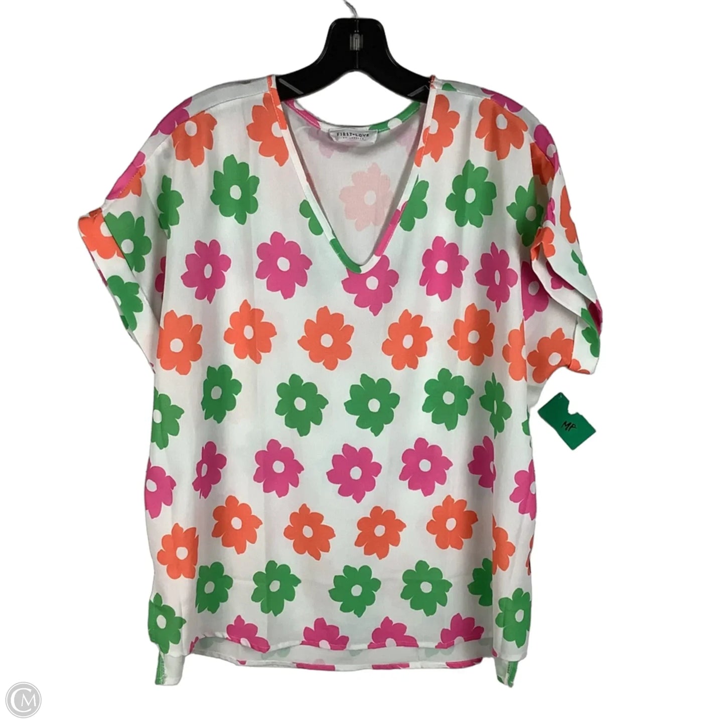 Top Short Sleeve By First Love In Floral Print, Size: S