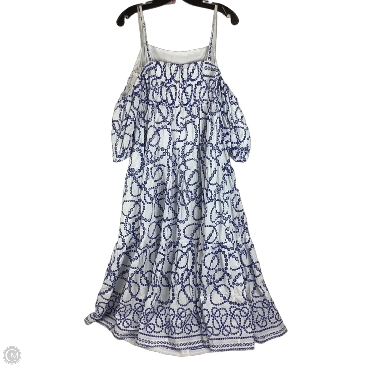 Dress Party Long By Anthropologie In Blue & White, Size: Mp