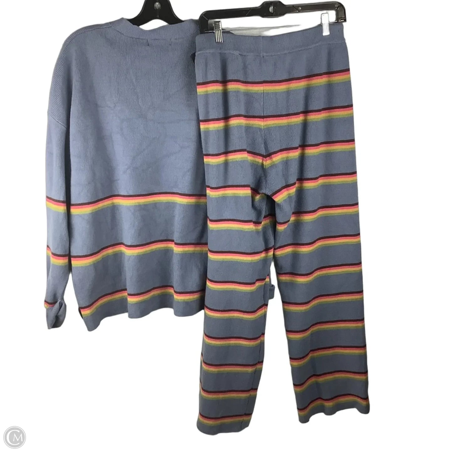 Pants Set 2pc By Clothes Mentor In Striped Pattern, Size: L
