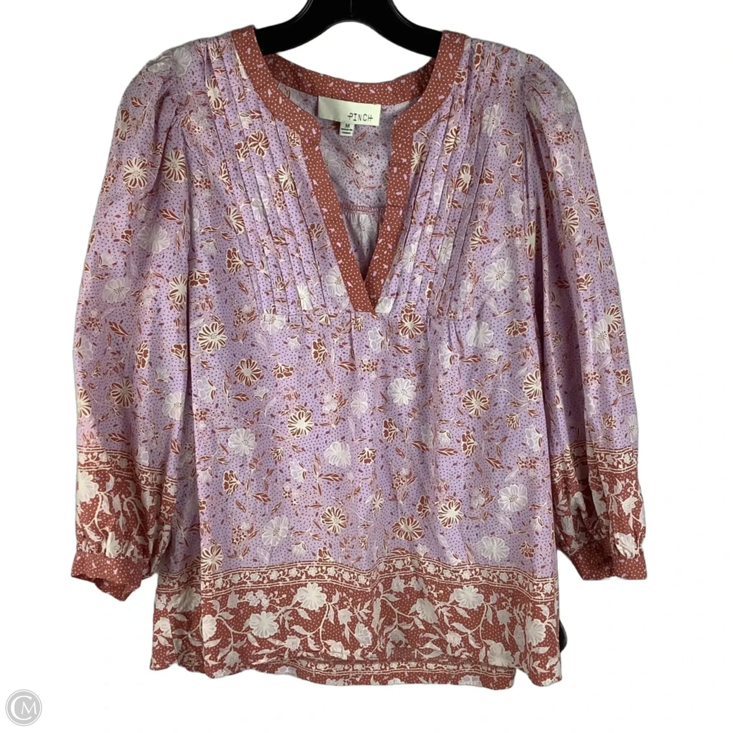 Top Long Sleeve By Pinch In Purple, Size: M