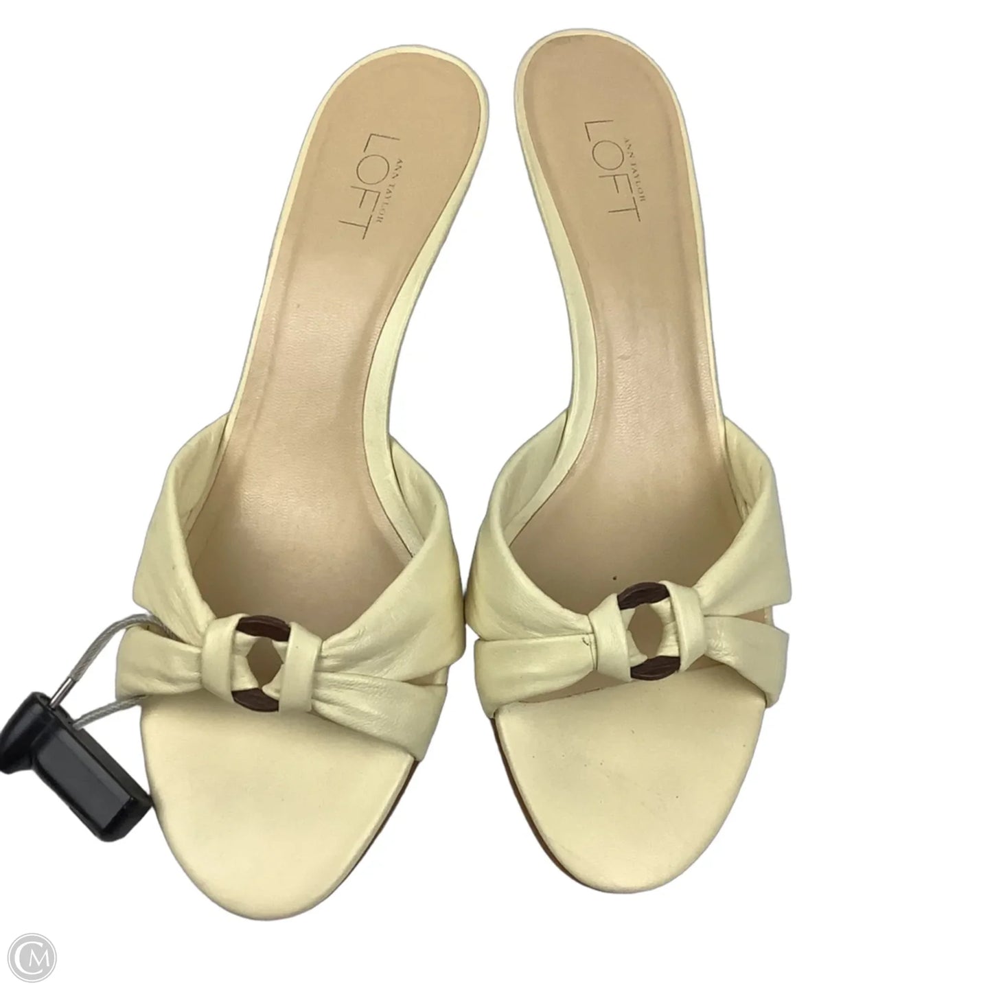 Sandals Heels Kitten By Loft In Yellow, Size: 8