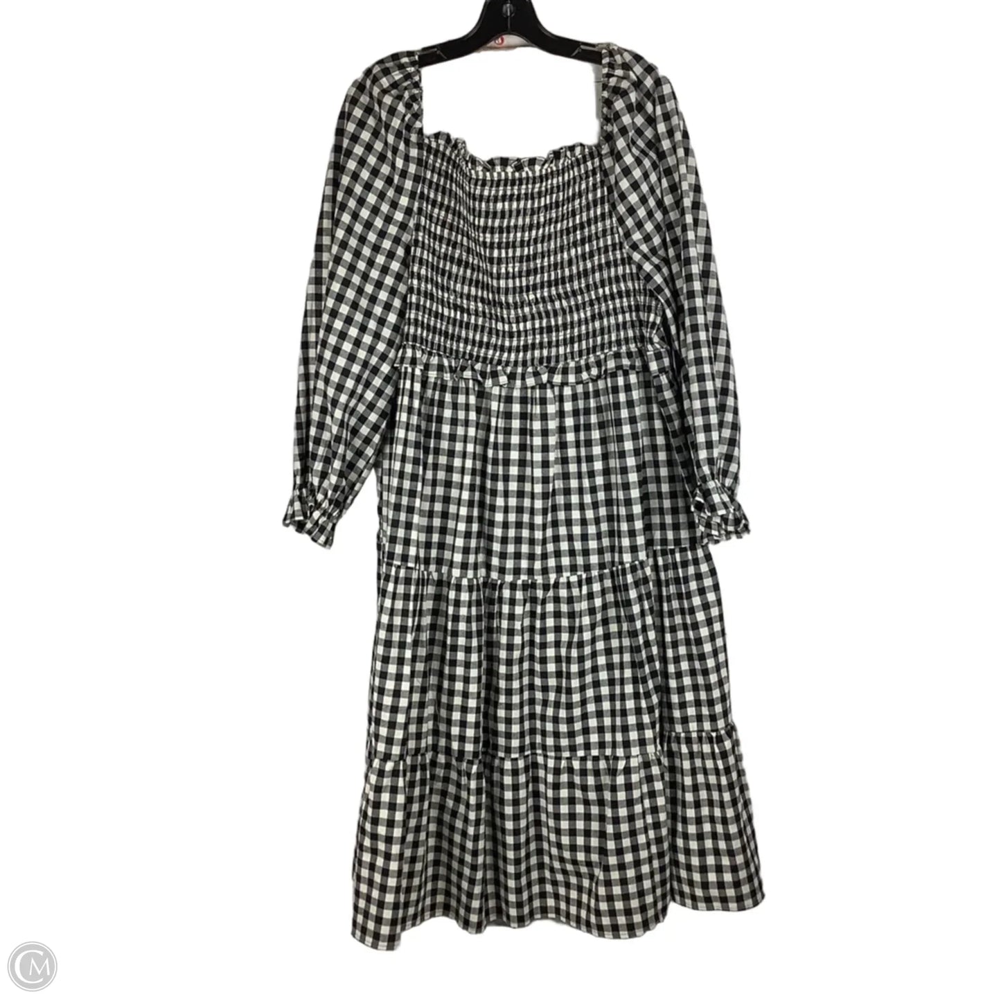 Dress Casual Midi By Chicsoul In Plaid Pattern, Size: 2x