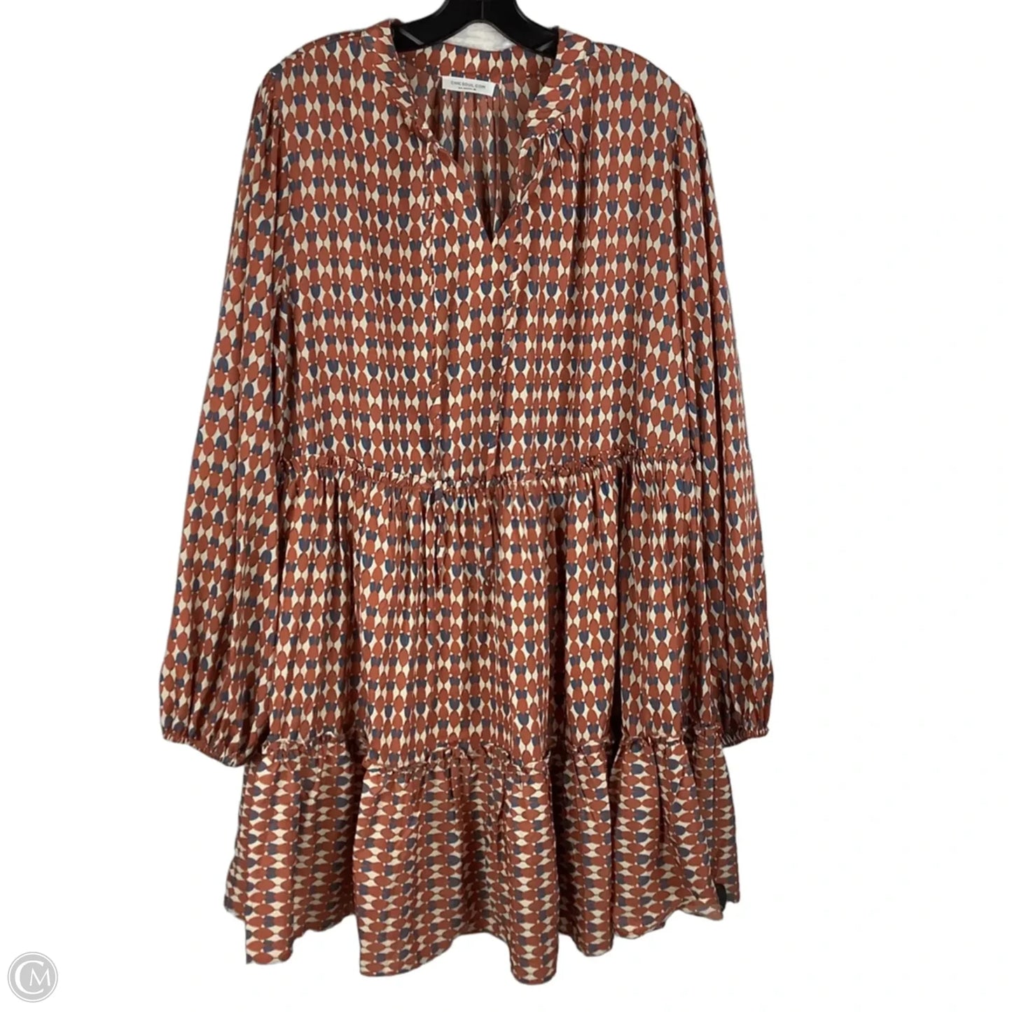 Dress Casual Short By Chicsoul In Orange, Size: 2x