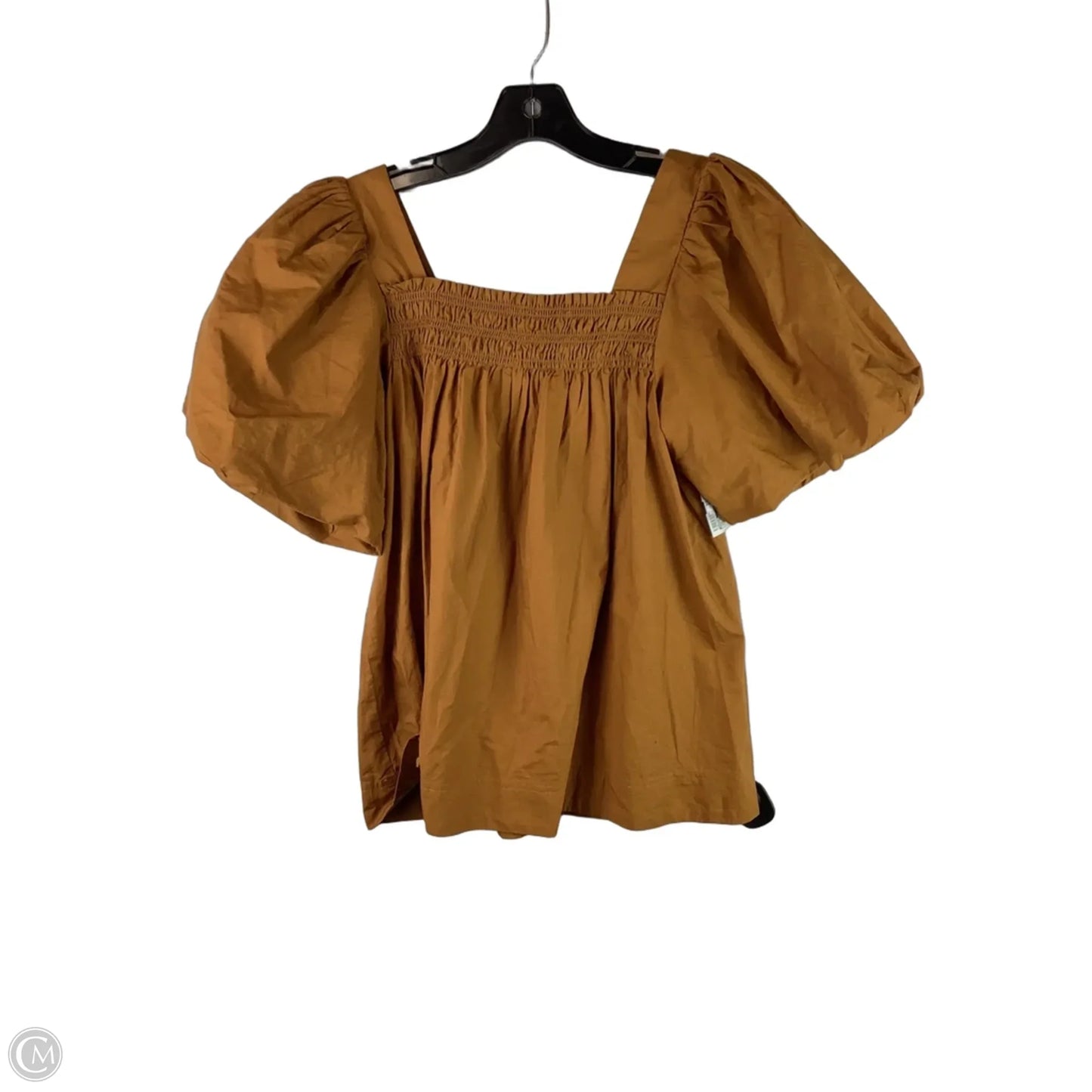 Top Short Sleeve By Maeve In Tan, Size: M
