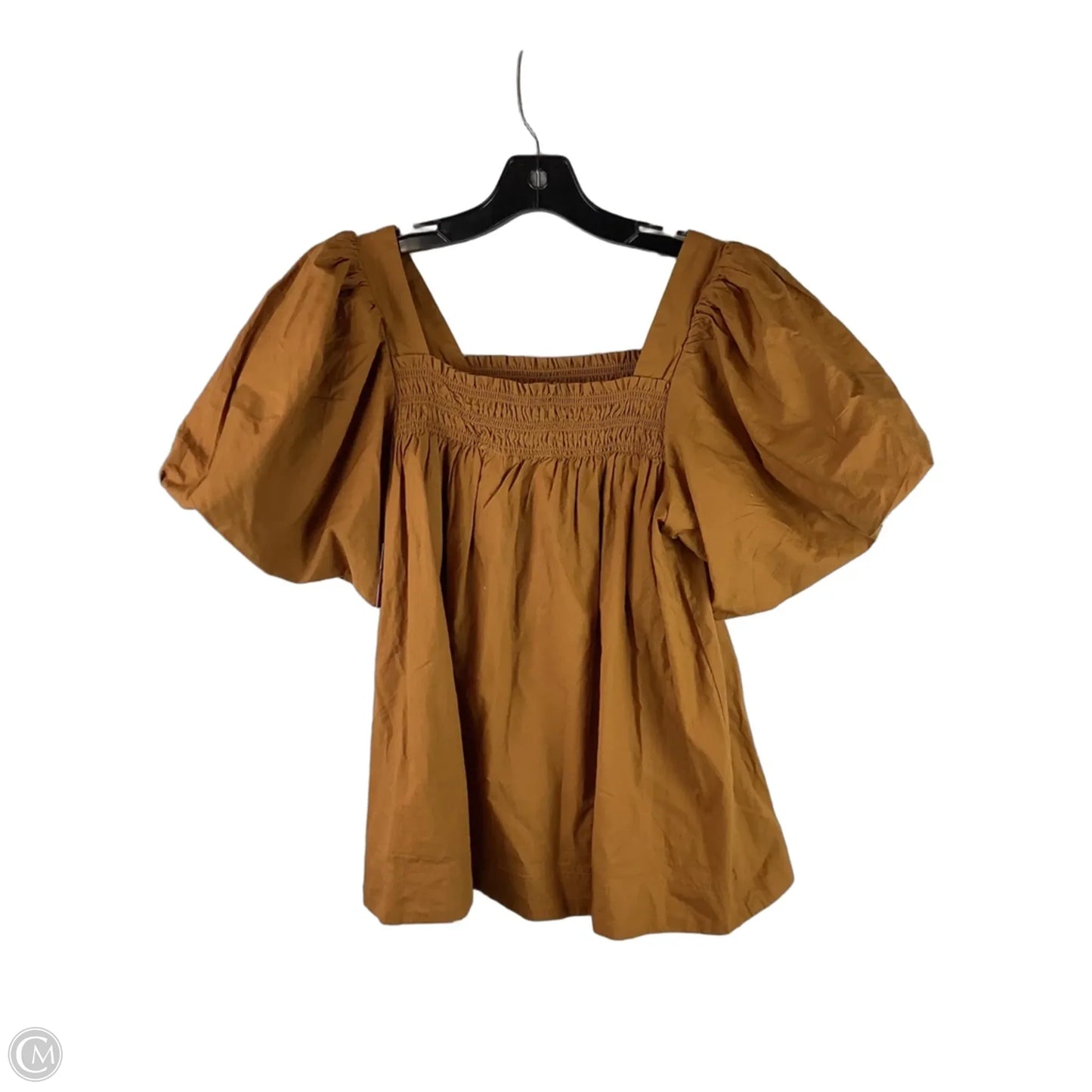 Top Short Sleeve By Maeve In Tan, Size: M