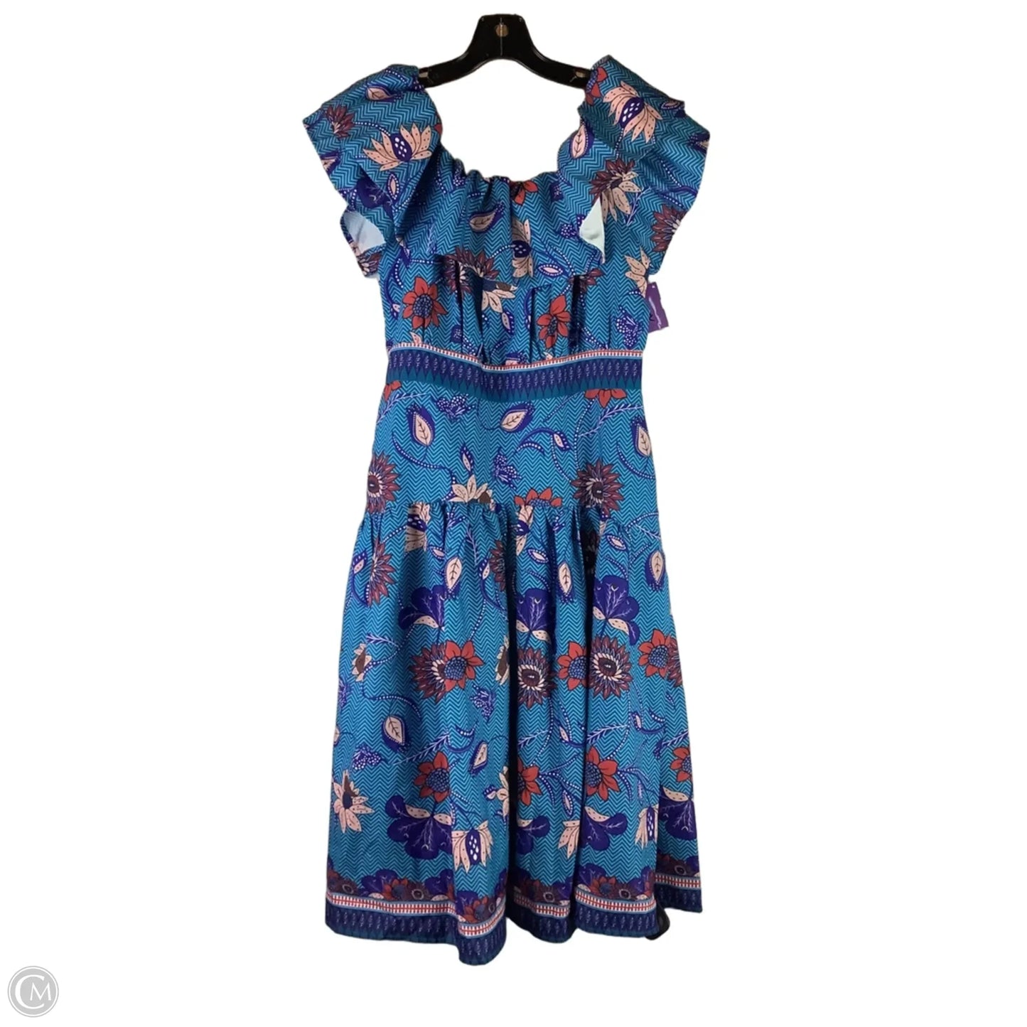 Dress Casual Midi By Cmc In Blue, Size: M