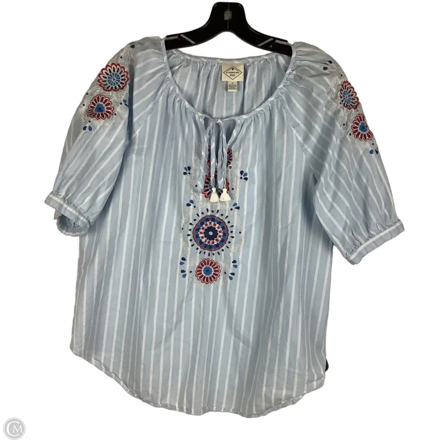 Top Short Sleeve By St Johns Bay In Blue, Size: S