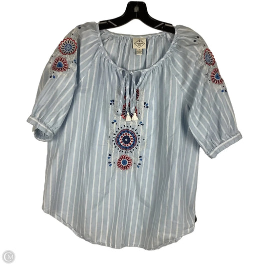 Top Short Sleeve By St Johns Bay In Blue, Size: S
