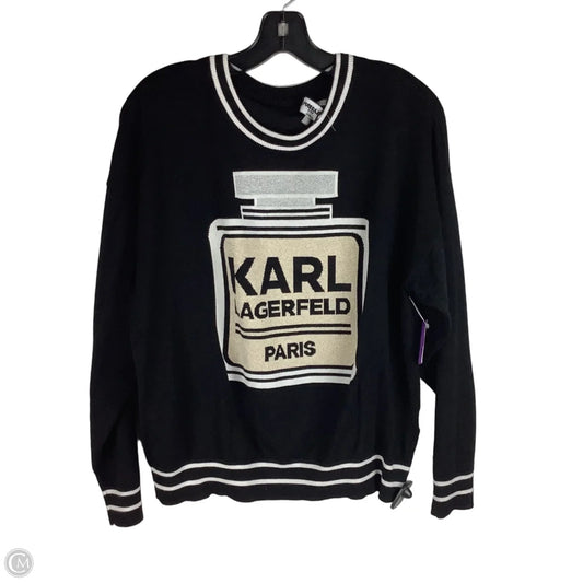 Sweater Designer By Karl Lagerfeld In Black, Size: L