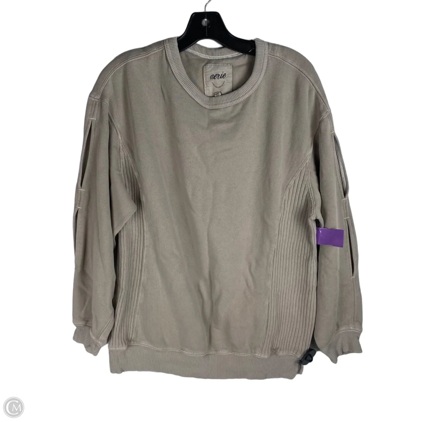 Sweatshirt Crewneck By Aerie In Tan, Size: Xxs