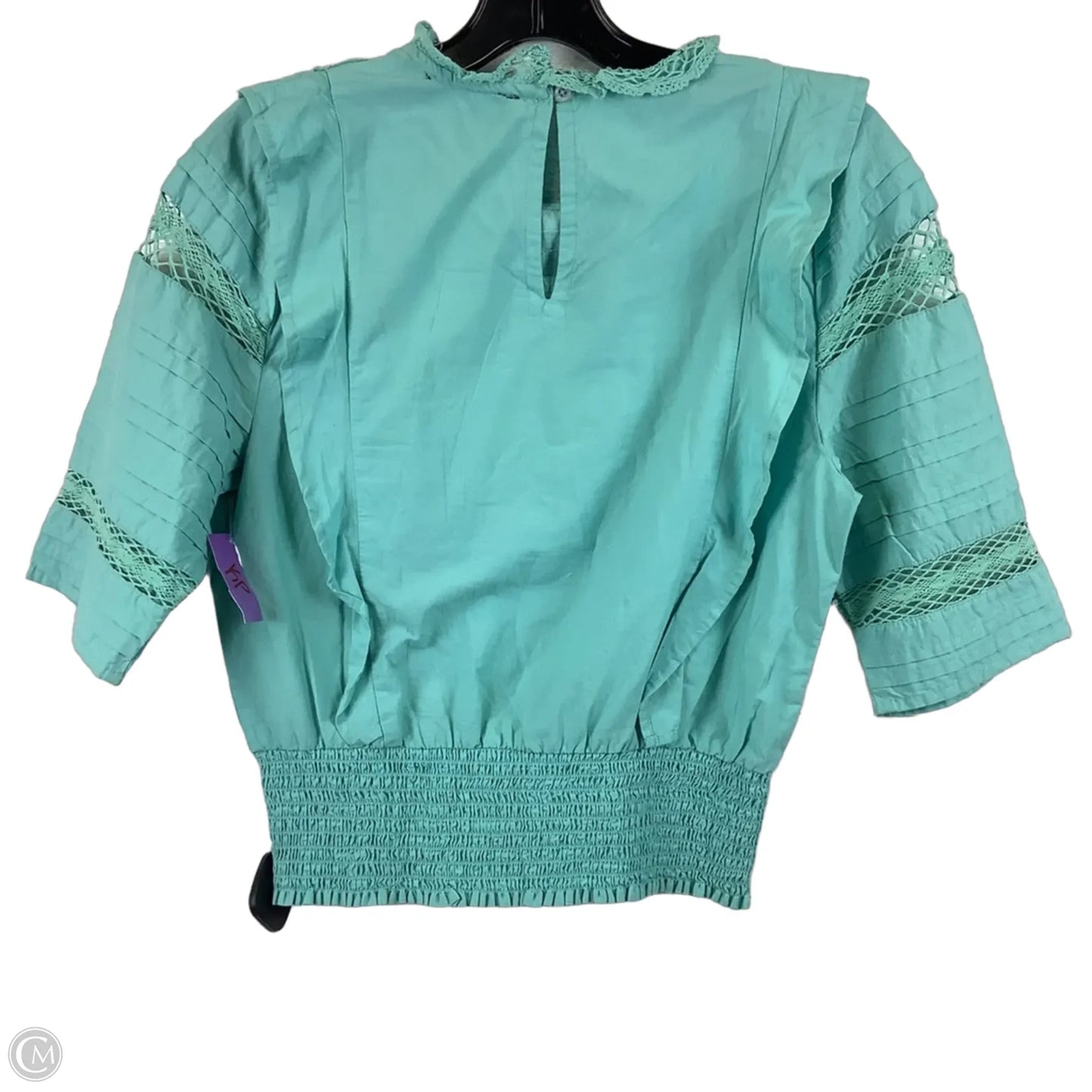 Top Short Sleeve By Cmc In Teal, Size: S