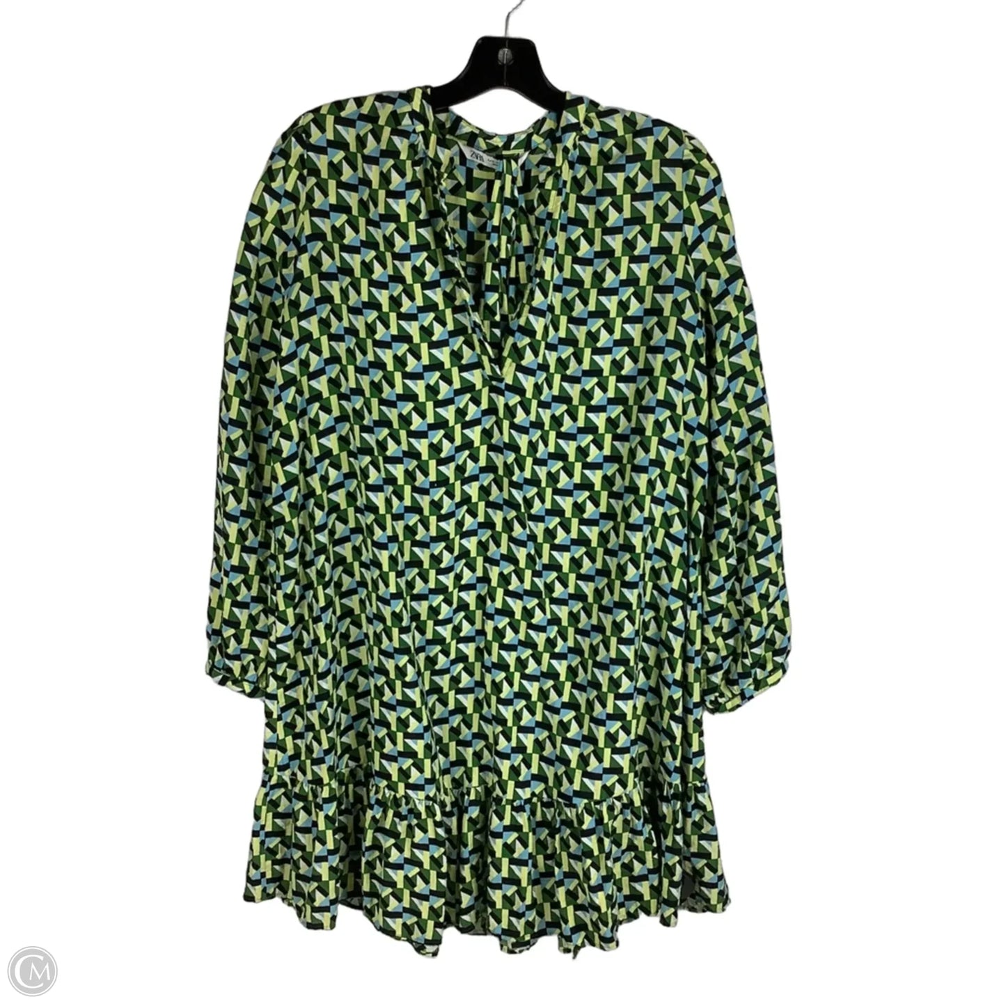 Dress Casual Short By Zara In Green, Size: S