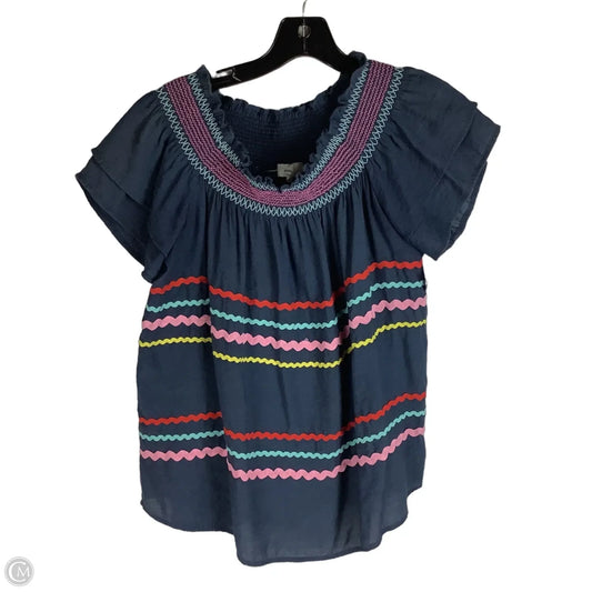 Top Short Sleeve By Entro In Multi-colored, Size: L