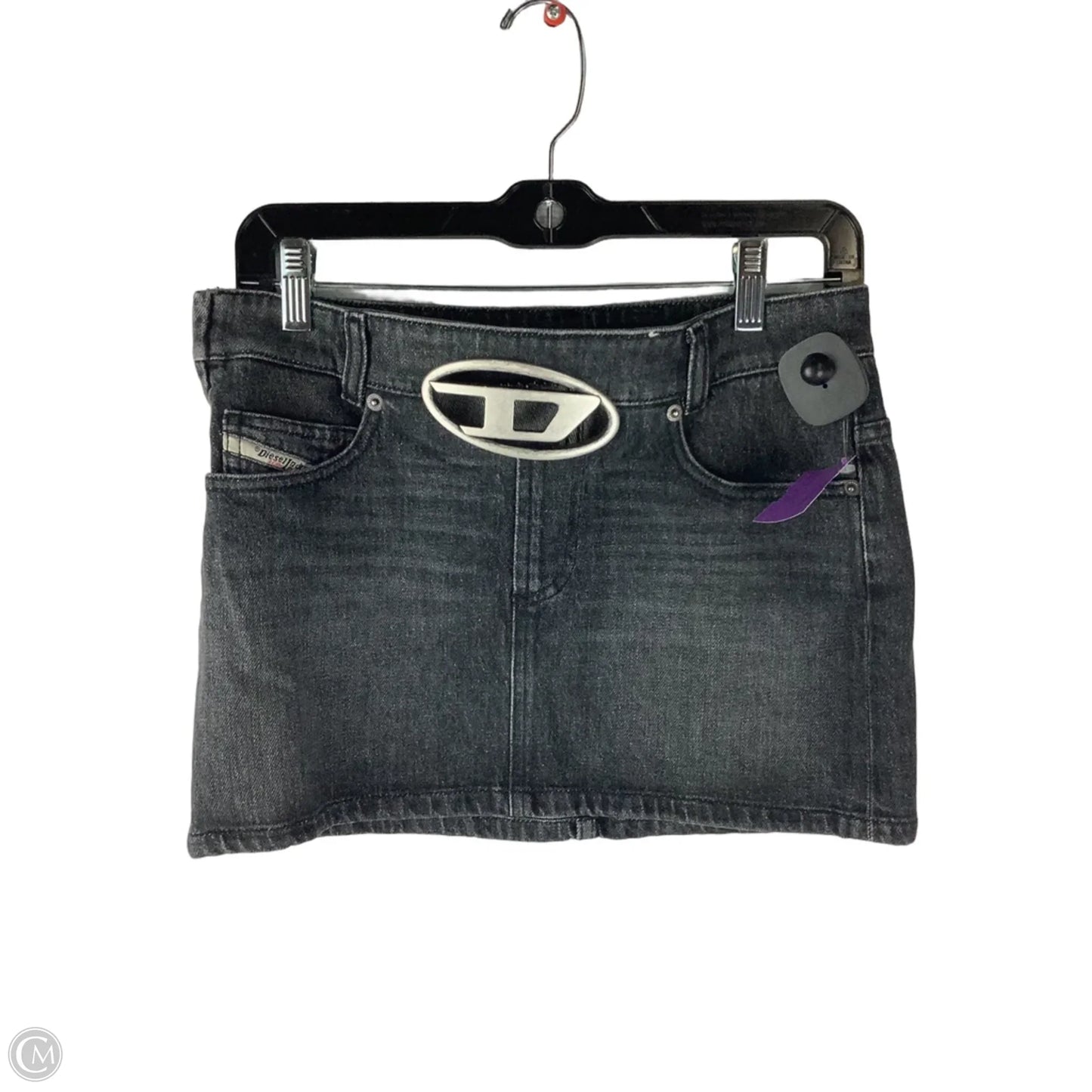 Skirt Mini & Short By Diesel In Black Denim, Size: 0