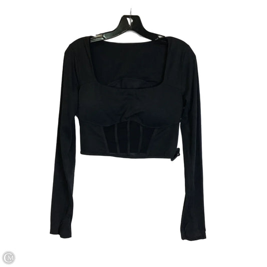 Athletic Top Long Sleeve Crewneck By Halara In Black, Size: M