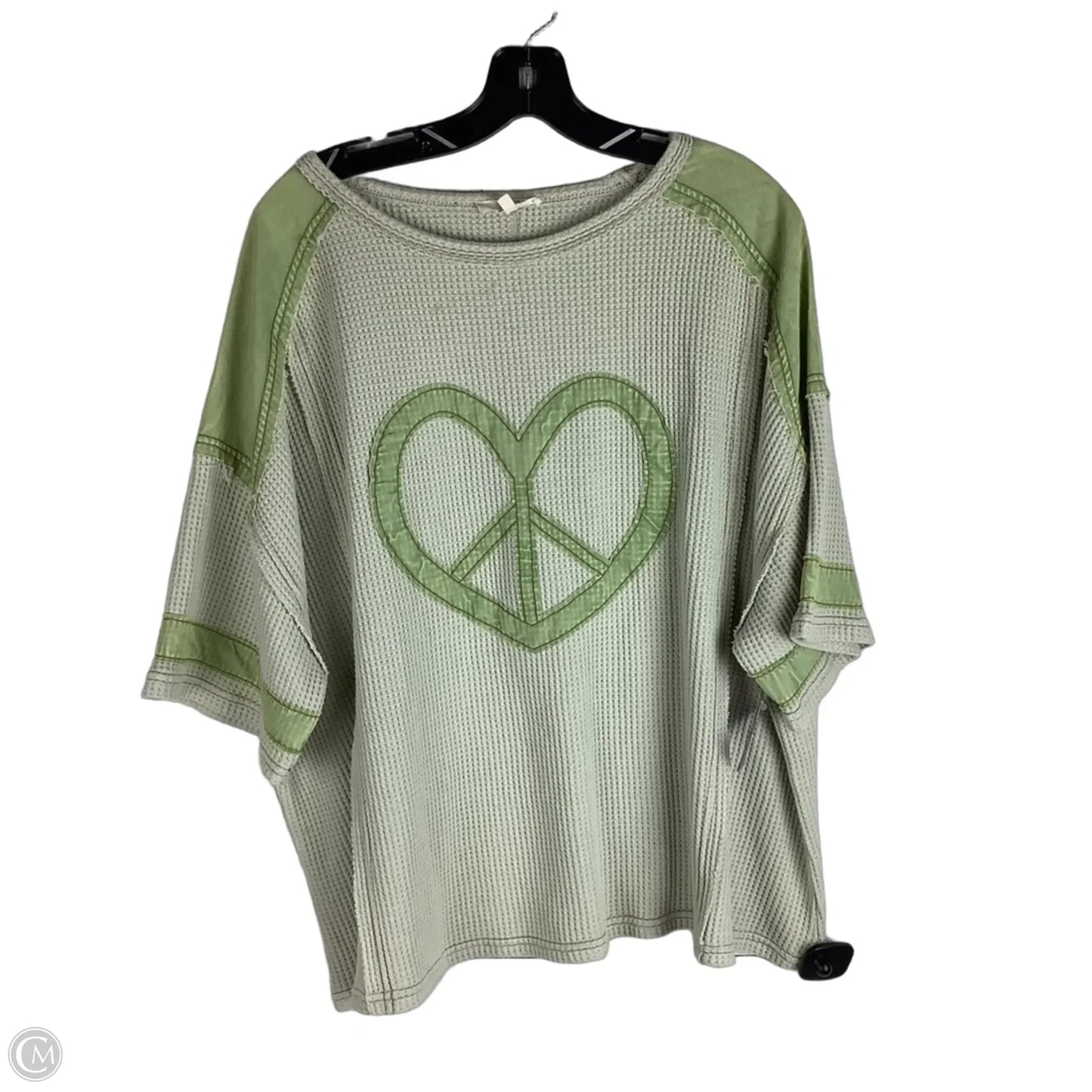 Top Short Sleeve By Easel In Green, Size: M