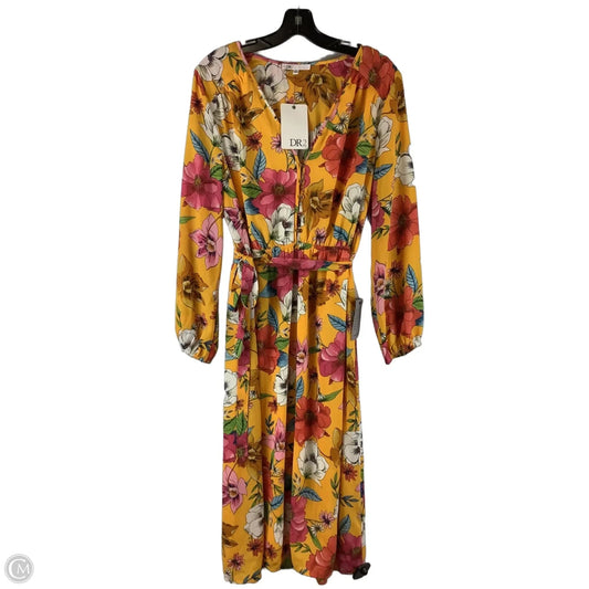 Dress Casual Midi By Dr2 In Floral Print, Size: M