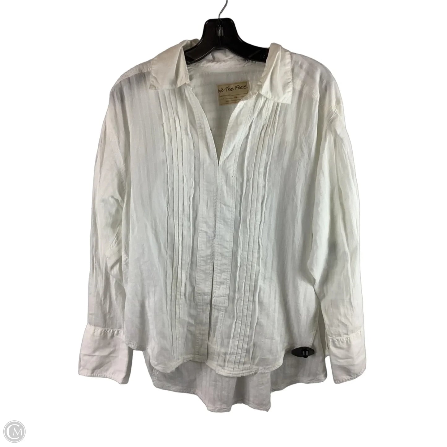 Top Long Sleeve By We The Free In White, Size: Xs (oversized)