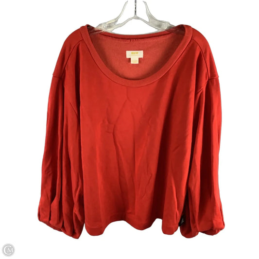 Top Long Sleeve By Maeve In Red, Size: Xl