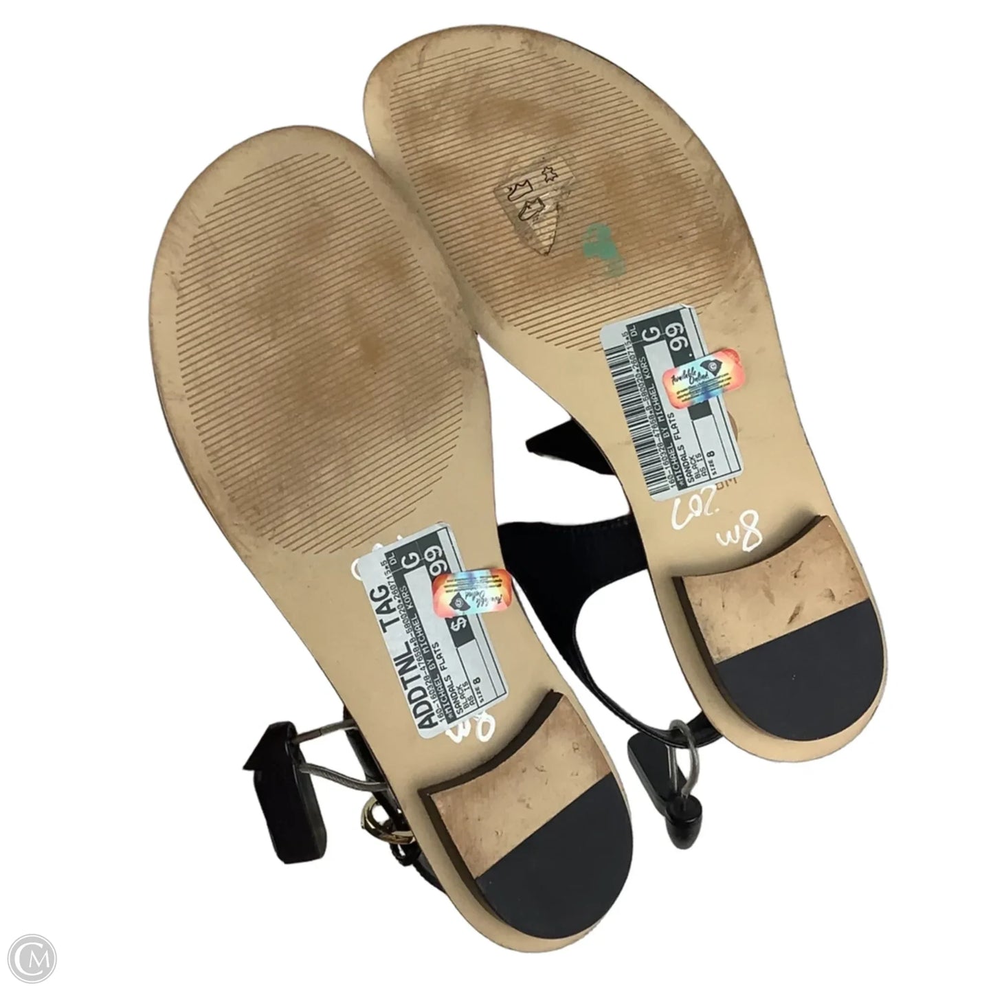 Sandals Flats By Michael By Michael Kors In Black, Size: 8