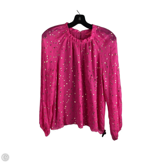 Top Long Sleeve Designer By Lilly Pulitzer In Pink, Size: M