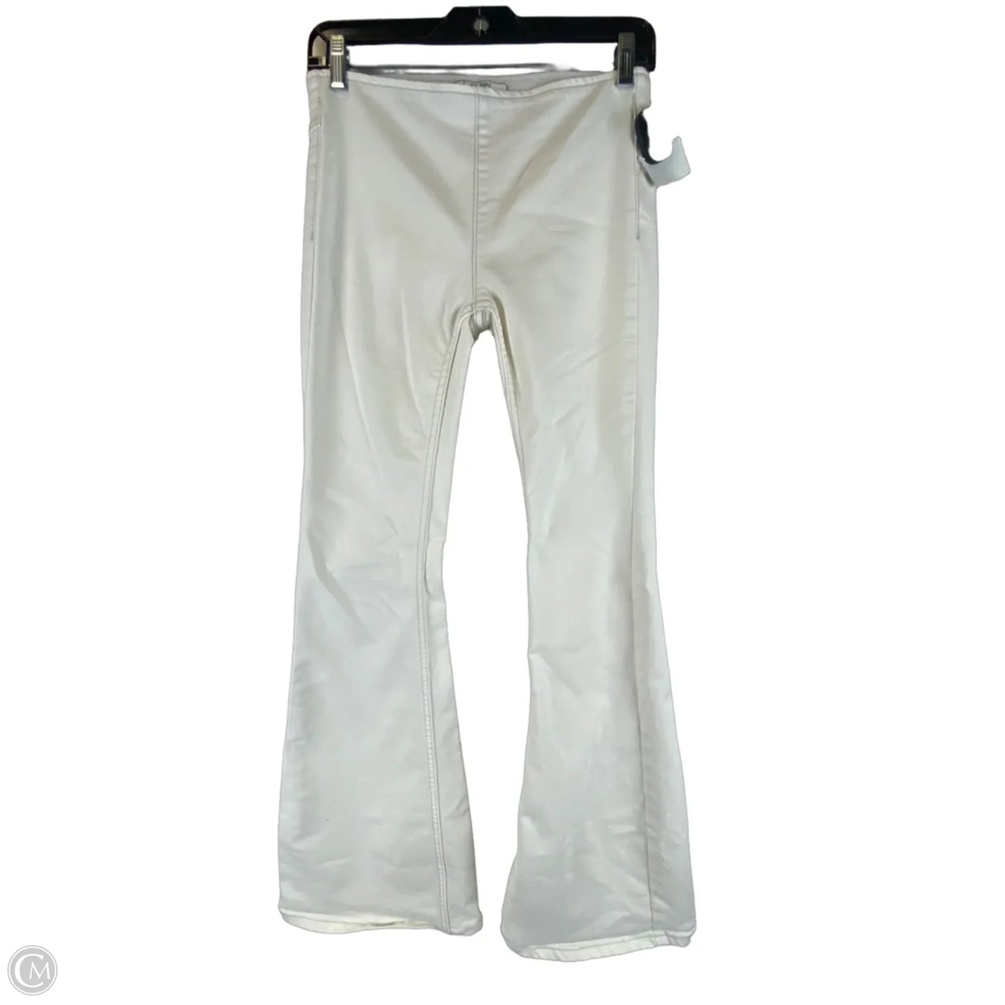 Jeans Flared By Free People In White Denim, Size: 2