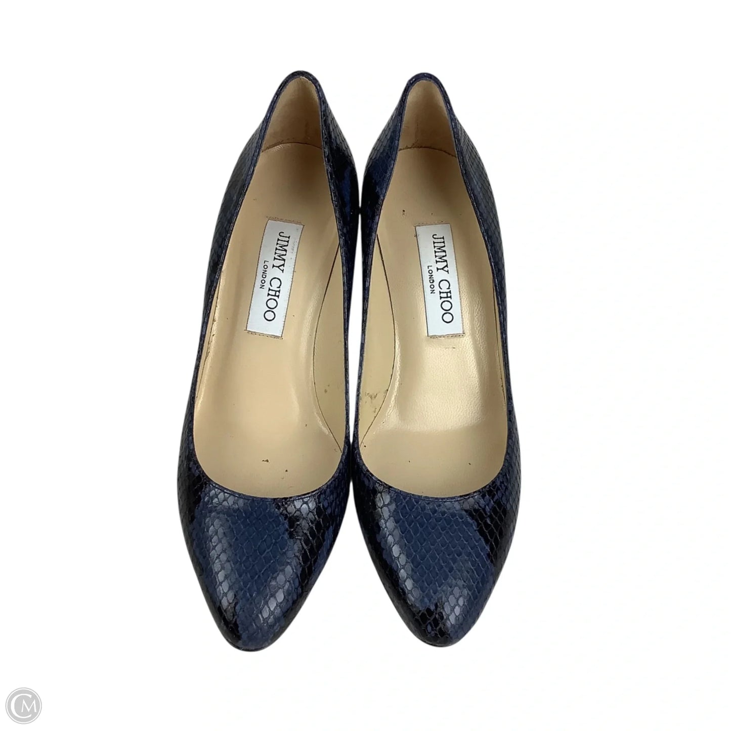 Shoes Luxury Designer By Jimmy Choo In Snakeskin Print, Size: 38.5