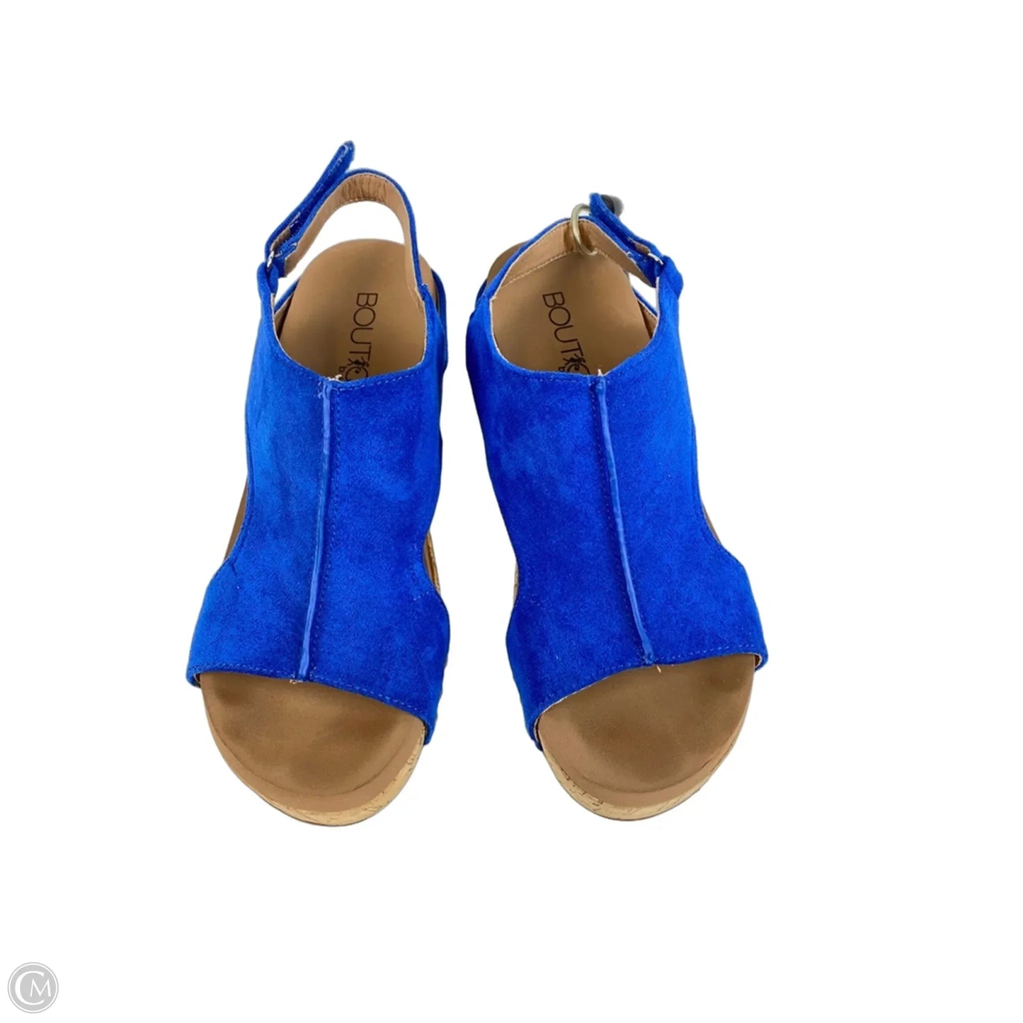 Sandals Heels Wedge By Corkys In Blue, Size: 7