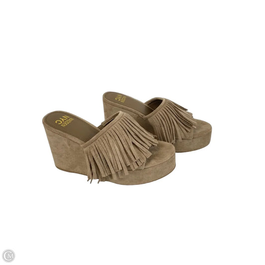 Sandals Heels Wedge By Madden Nyc In Brown, Size: 7