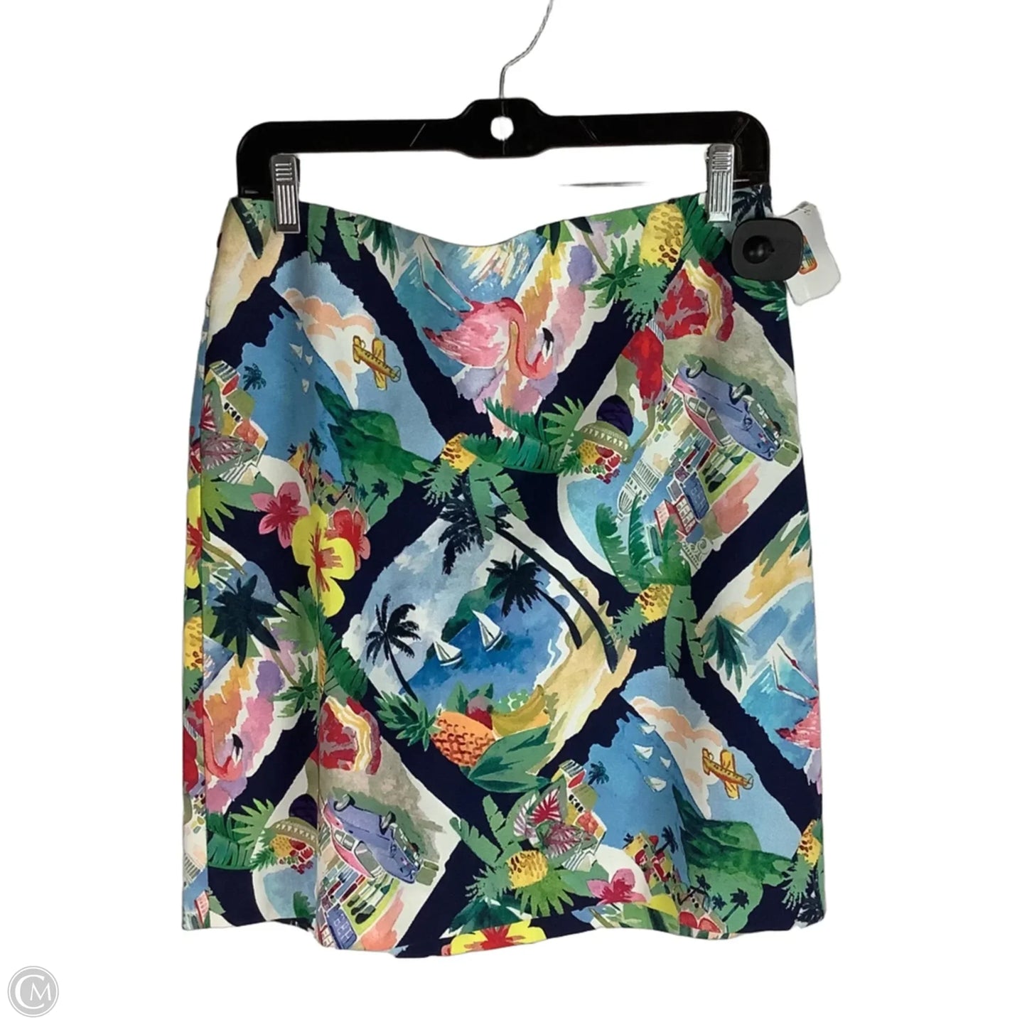 Skirt Midi By Talbots In Tropical Print, Size: 8