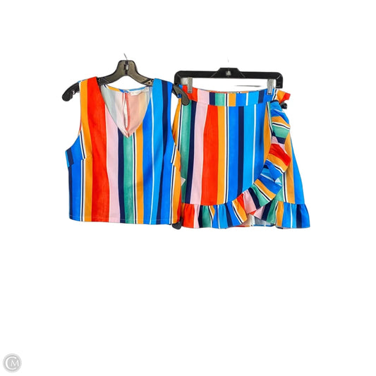 Skirt Set 2pc By Karlie In Multi-colored, Size: M