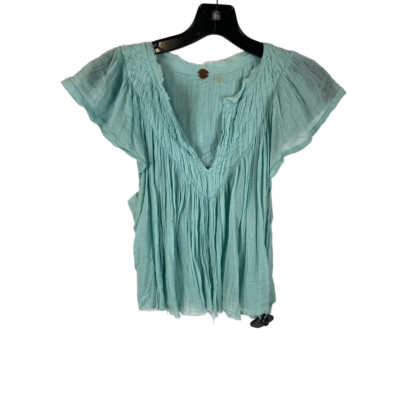 Top Short Sleeve By Free People In Blue
