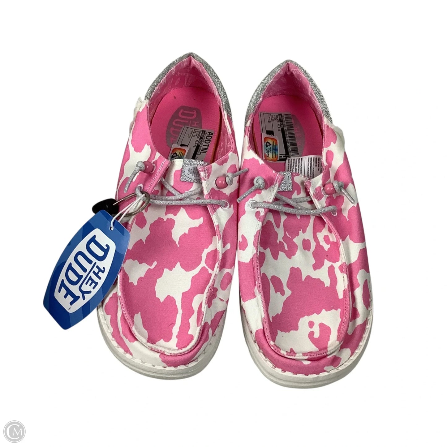 Shoes Flats By Hey Dude In Pink, Size: 10