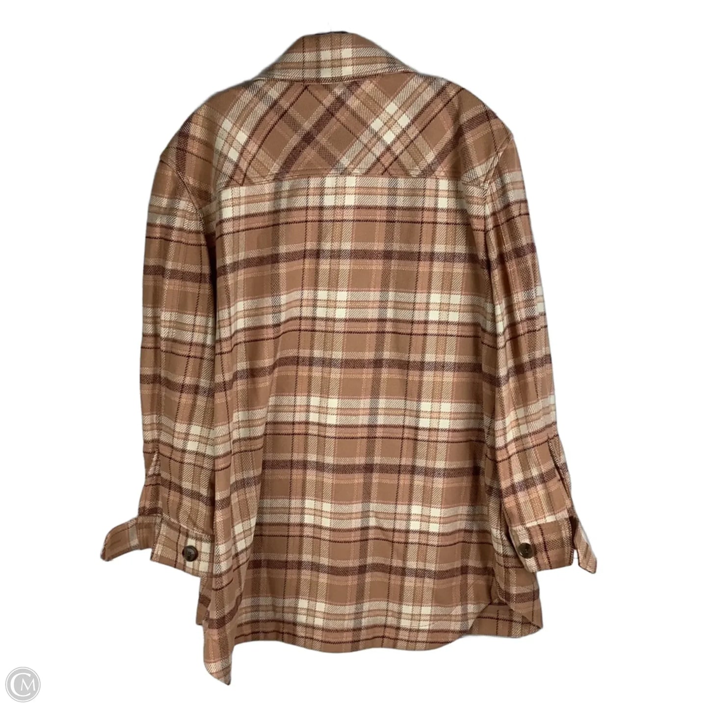Jacket Shirt By Loft In Plaid Pattern, Size: Xl
