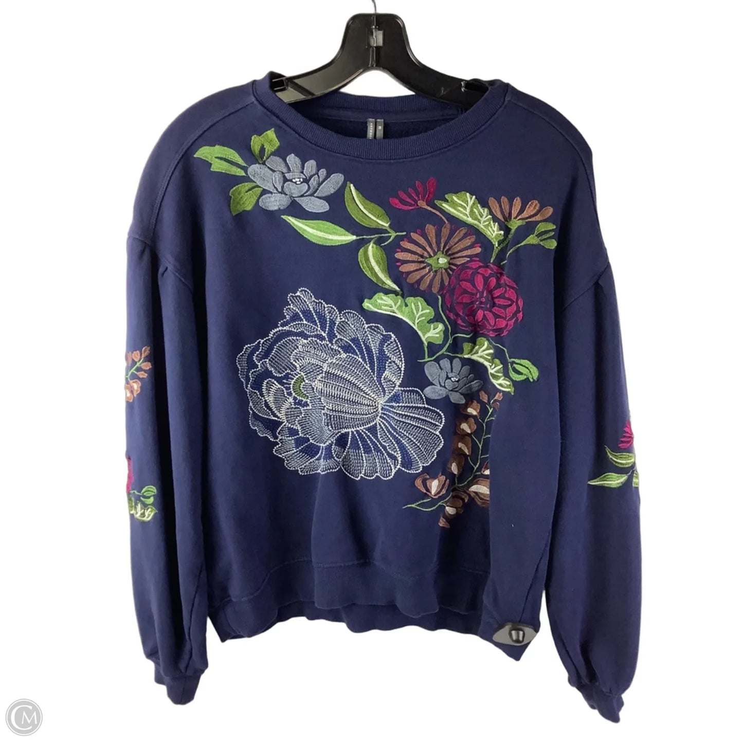 Sweatshirt Crewneck By Anthropologie In Navy, Size: Xs