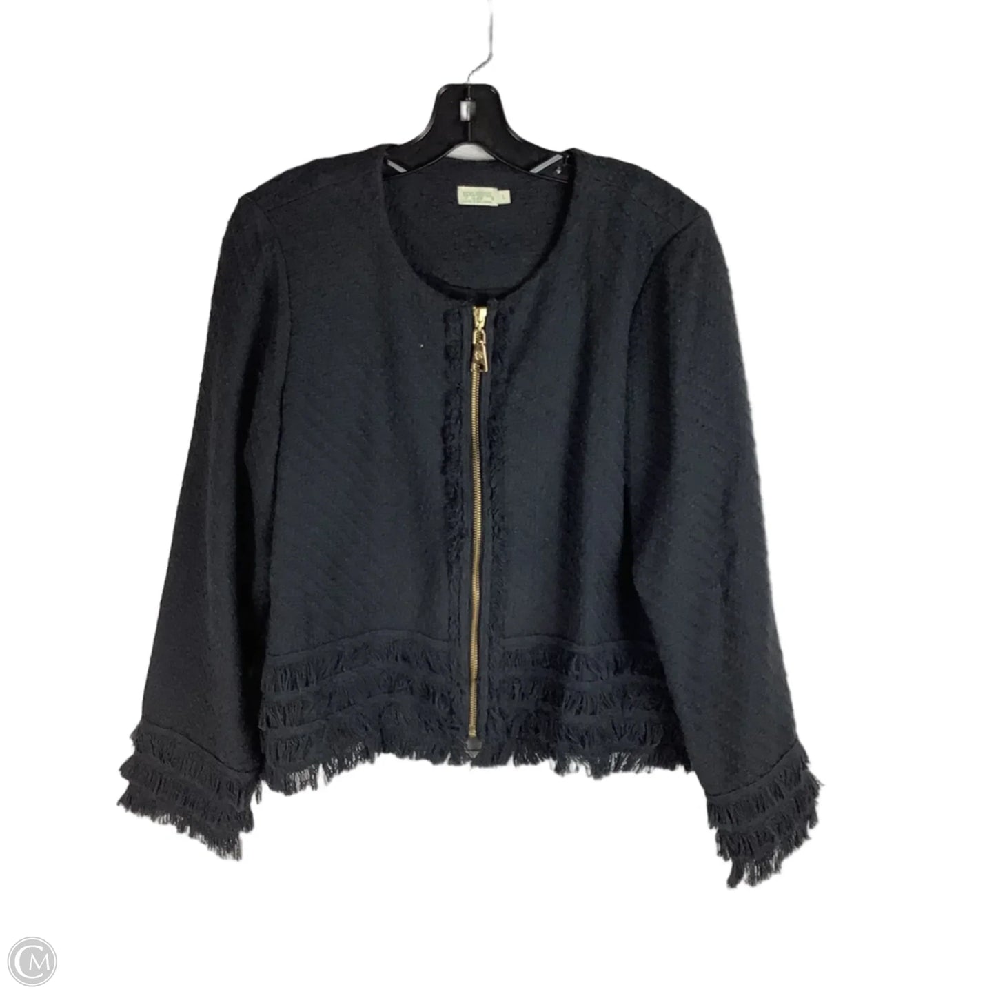 Jacket Designer By Spartina In Grey, Size: L