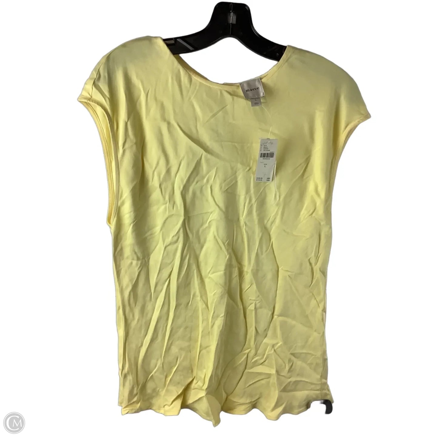 Top Sleeveless By Maeve In Yellow, Size: L