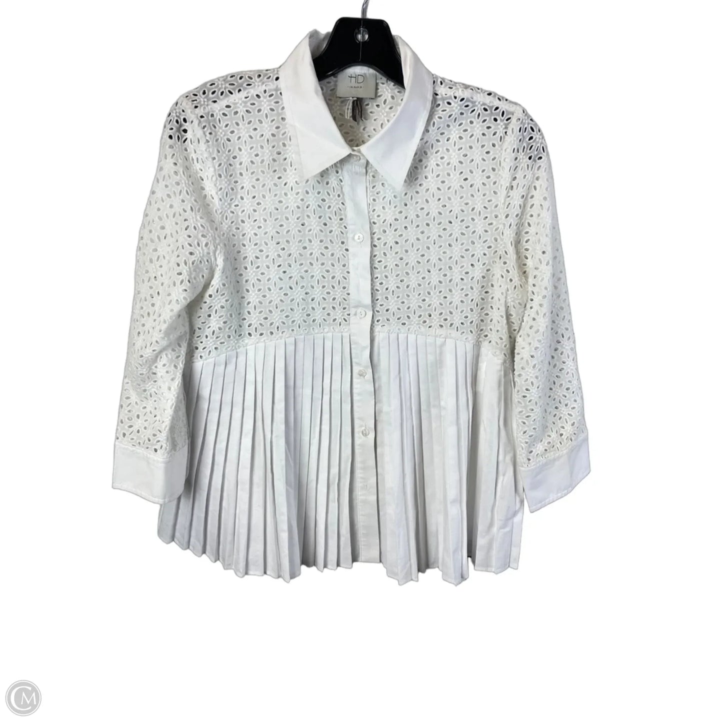 Top Long Sleeve By Hd In Paris In White, Size: 6
