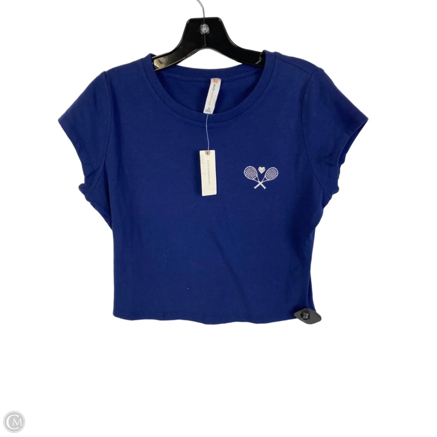 Top Short Sleeve By Daily Practice By Anthropologie In Navy, Size: M