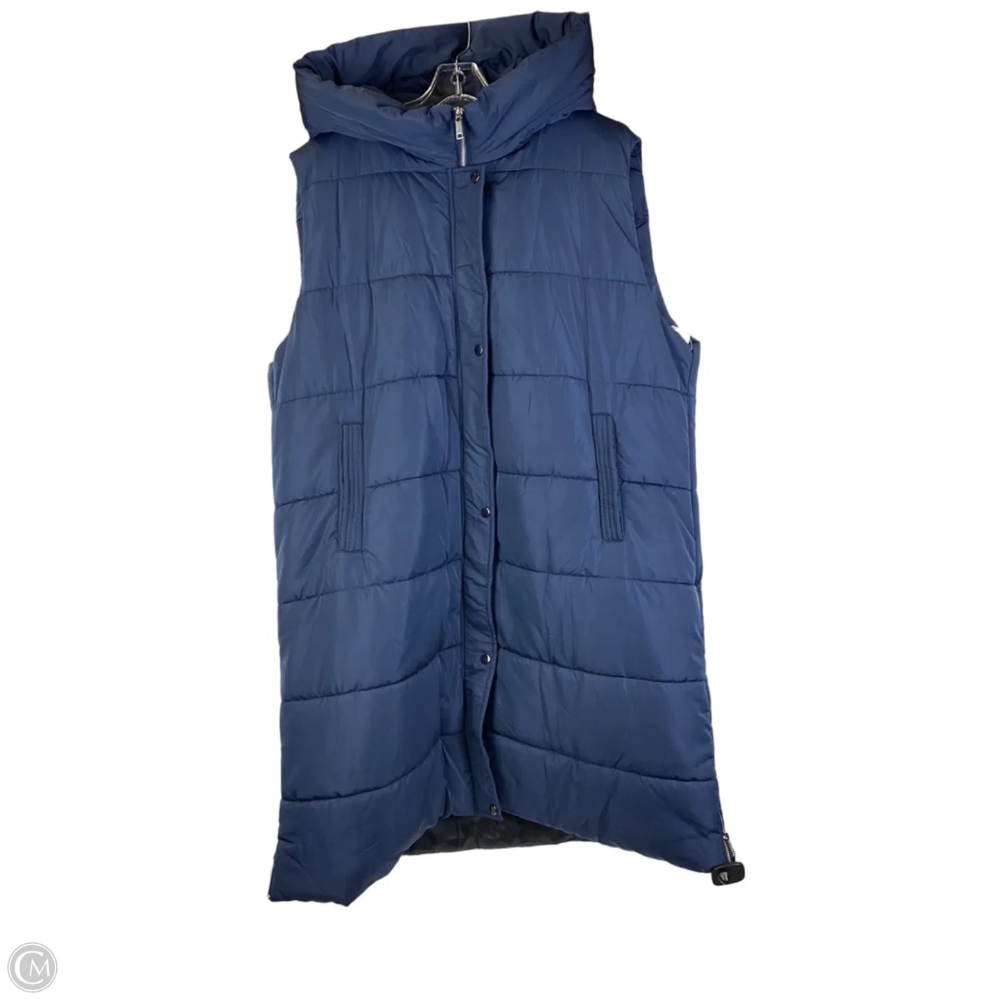 Long Vest Puffer & Quilted By Clothes Mentor In Navy, Size: 3x