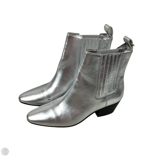 Boots Ankle Flats By J. Crew In Silver, Size: 7.5