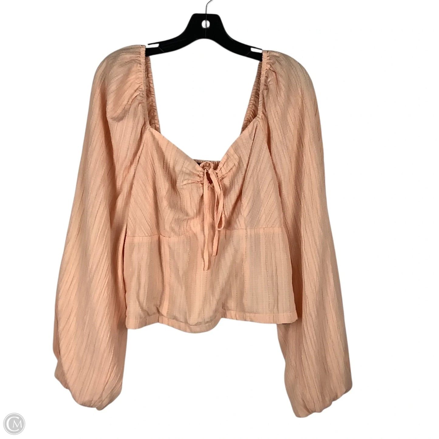 Top Short Sleeve By Forever 21 In Peach, Size: 2x